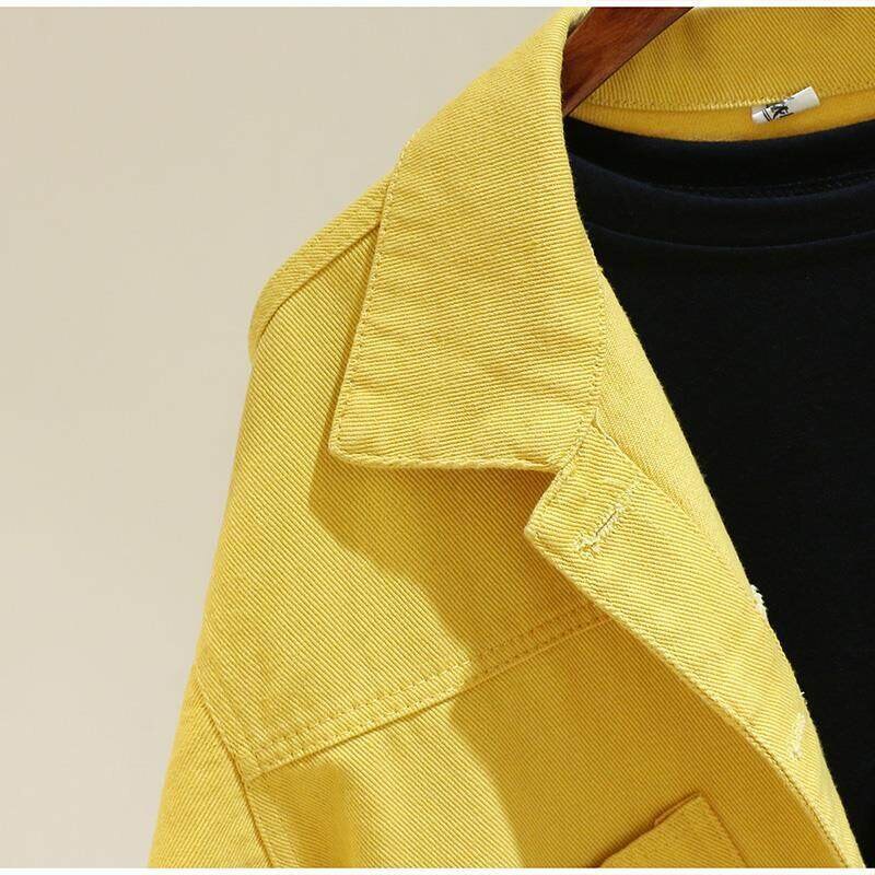 Denim Yellow Candy New Spring Summer Women's Thin Purple Jacket