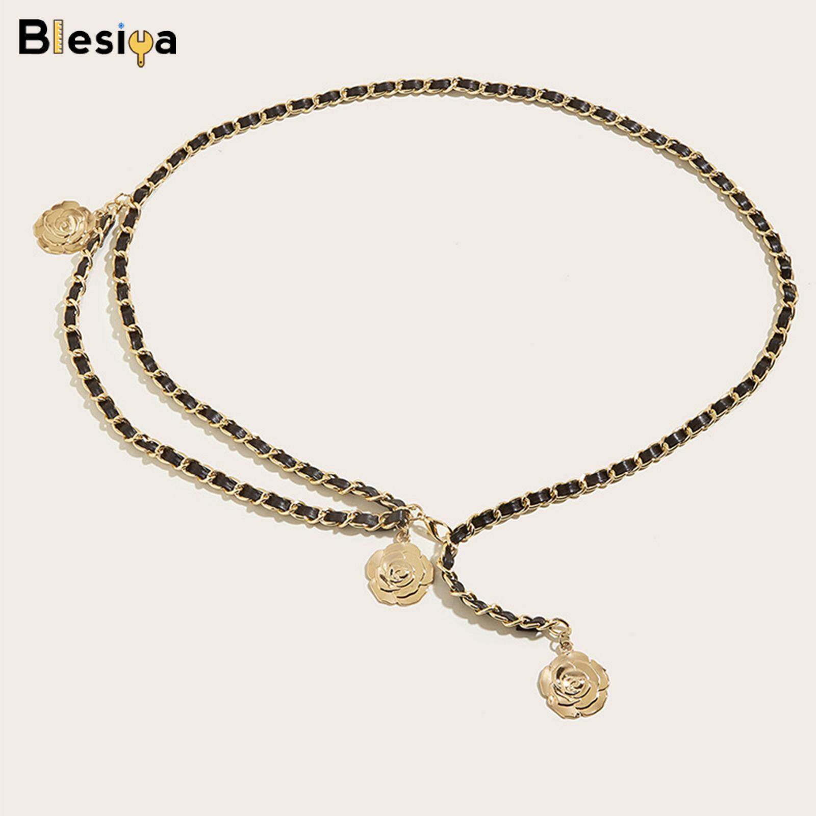 Blesiya Dây Xích Thắt Lưng Cho Nữ Dây Xích Đeo Bụng Cơ Thể Dây Da Dây Xích