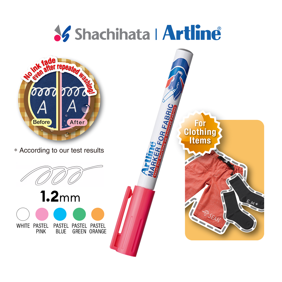 Artline Laundry Marker for Dark Coloured Fabrics Lazada