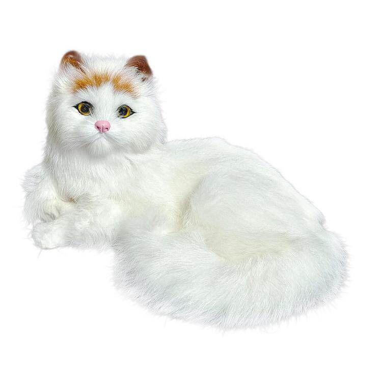 Realistic Stuffed Cat Cat Stuffed Animal Simulation Toy Stuffed Animals Cats And Kittens Realistic Stuffed Cats for Girls Boys Christmas Present durable
