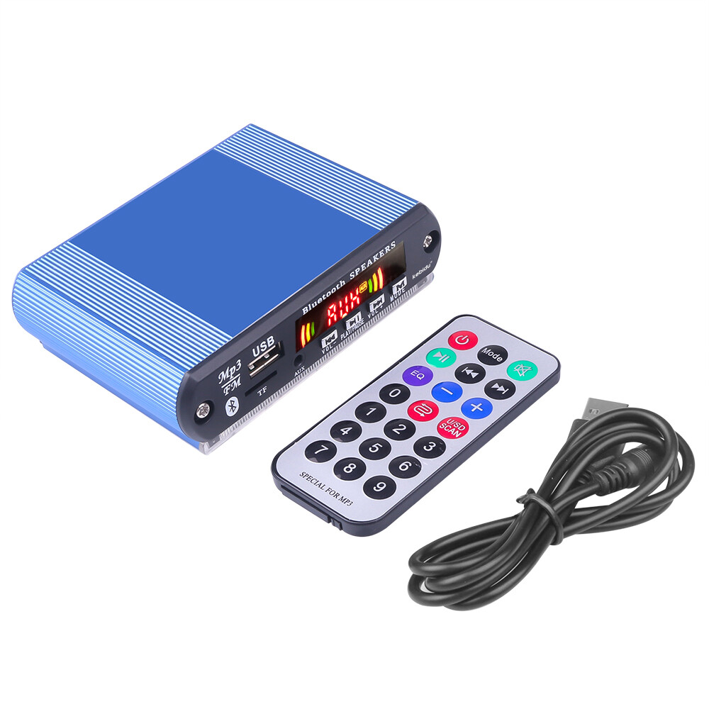 Bảng Giải Mã MP3 Không Dây DC 5V Mô-đun Giải Mã Âm Thanh Rảnh Tay Bluetooth Hỗ Trợ Ghi Âm USB TF FM Radio Với Vỏ Nhôm Lắp Ráp Điều Khiển Từ Xa Cho Loa Máy Phát Đa Phương Tiện Xe Hơi