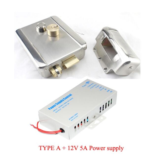 DC12V Electric Control Lock Electronic Magnetic Door Lock With Mechanical Key For Home Video Intercom Door Bell Ess Control