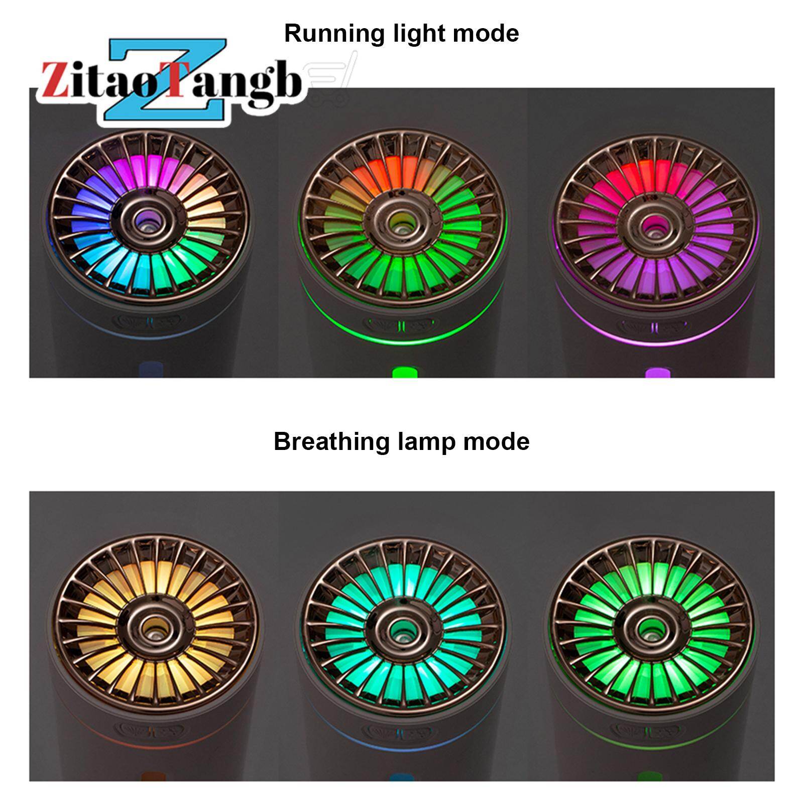 Zitaotangb® Excellent Portable Humidifier Practical Noiseless USB Colorful Ambient Light Portable Car Humidifier for Automobiles