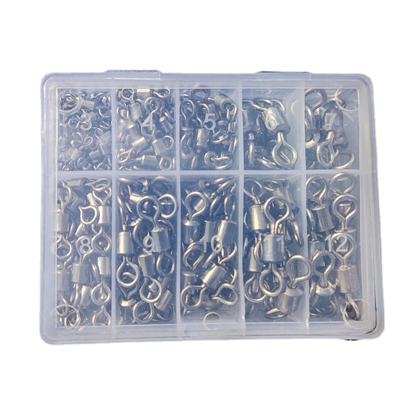 Sanwood® 220Pcs Durable Swivel Ring 8-shaped Convenient Carrying Fishing Tackle Useful Lures Connector for Angling 220Pcs Compact Lures
