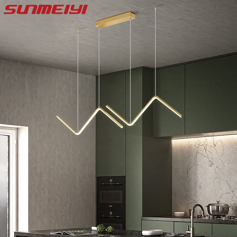 SUNMEIYI Ceiling Lights Black and Gold Lightning LED Lights Ceiling Pendant Lights Modern Dining Table Kitchen Living Room Home Design Hanging Decorative Lighting 3 Years Warranty