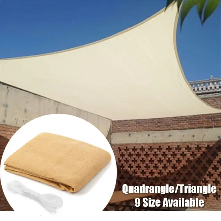 Quadrangle Triangle Sun Shade Sail Canopy Cover Awning Garden Sun Shade Sail Canopy Cover Awning