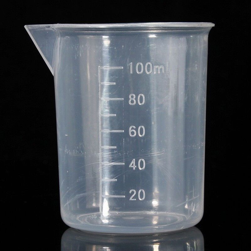 1 Chiếc Bình Đo Lường Bằng Nhựa 100Ml Cốc Đo Lường Dụng Cụ Phòng Thí Nghiệm Nhà Bếp Bề Mặt Chia Độ