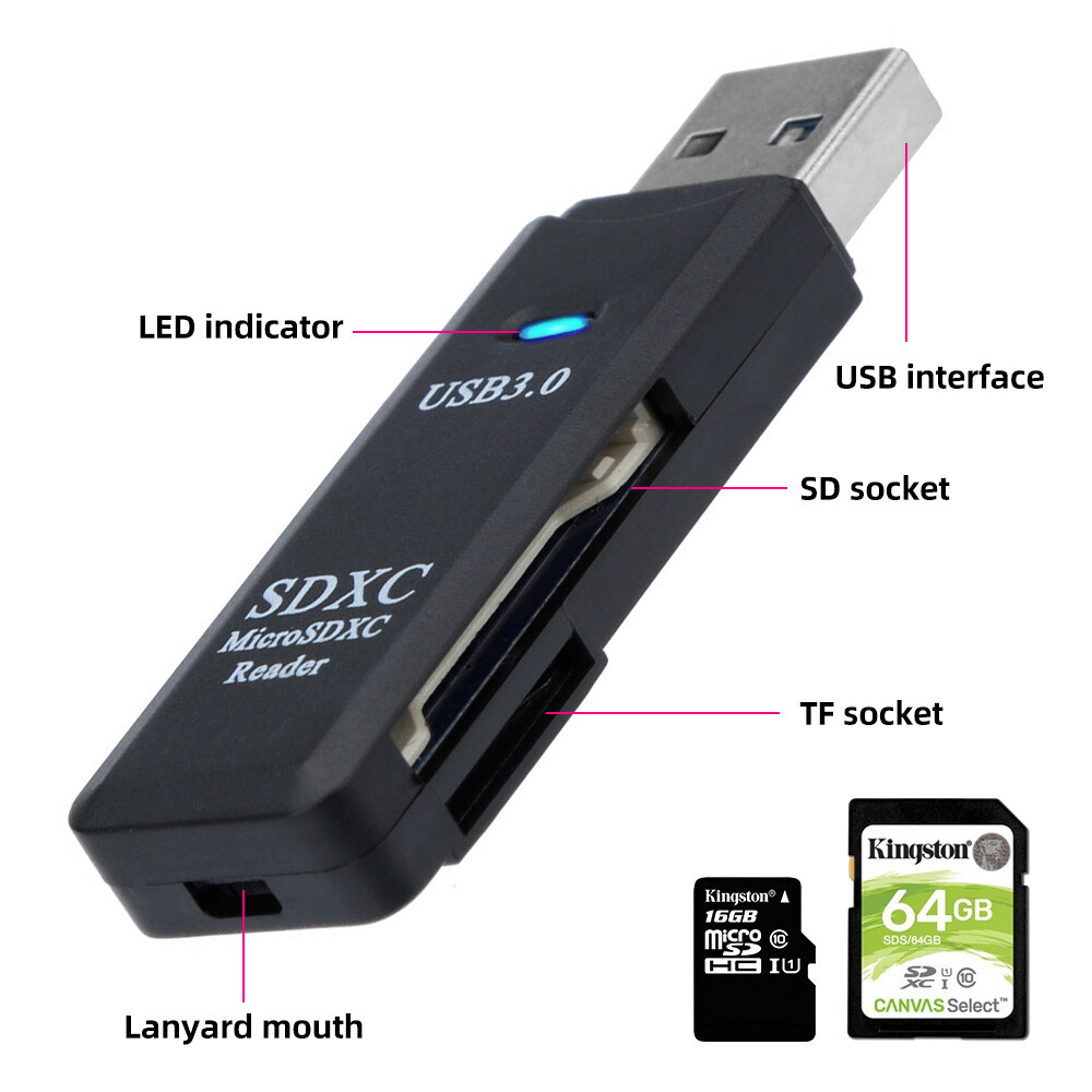 [SmartHere] Bộ Chuyển Đổi Đầu Đọc Thẻ Nhớ Tốc Độ Cao USB3.0 Cho Micro SD SDXC TF T-Flash