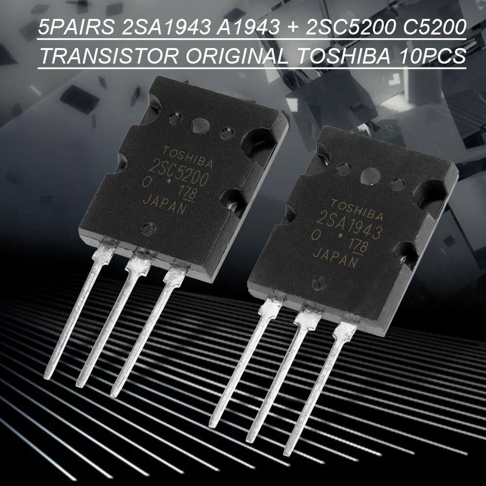 5 Cặp Bóng Bán Dẫn Âm Thanh Đen 2sa743 2sc5200 Bóng Bán Dẫn Âm Thanh Phù Hợp Công Suất Cao