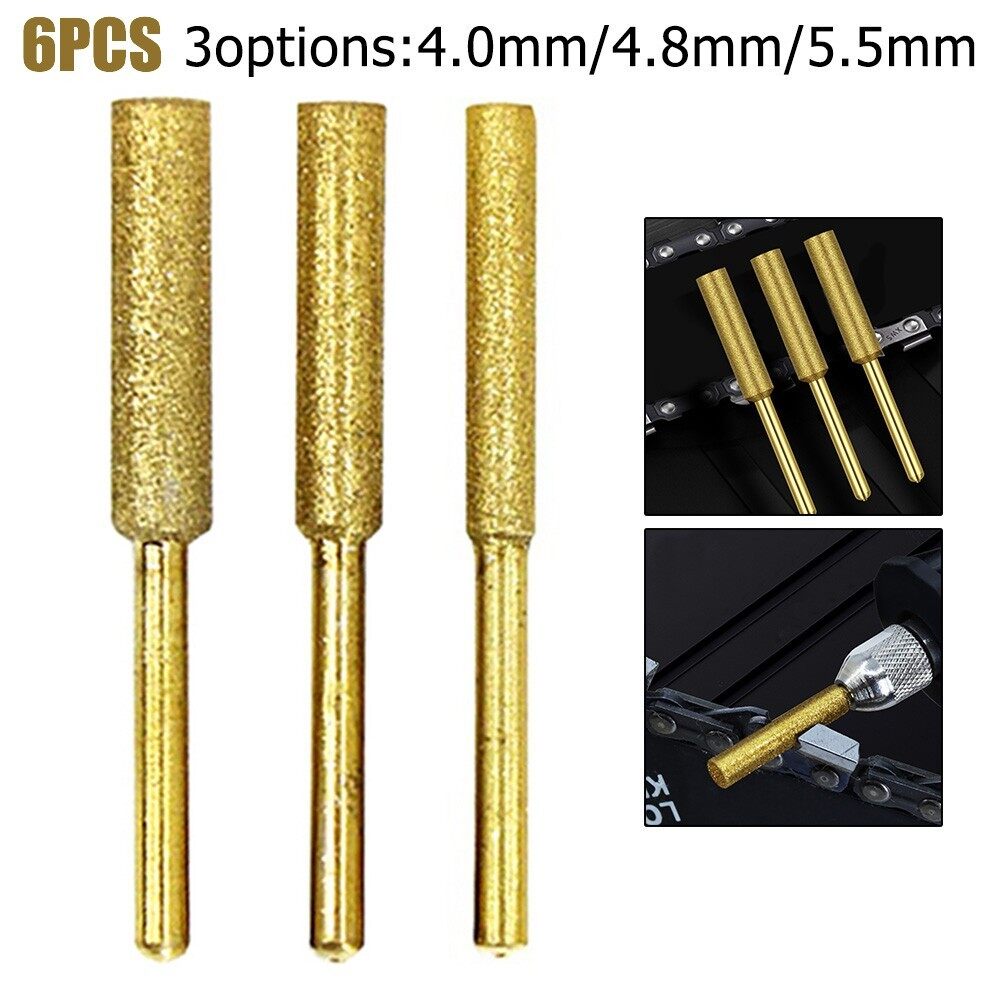 6PC/Set Chainsaw Sharpener Grinding File Chain Saw Sharpening Tool 4/4.8/5.5mm