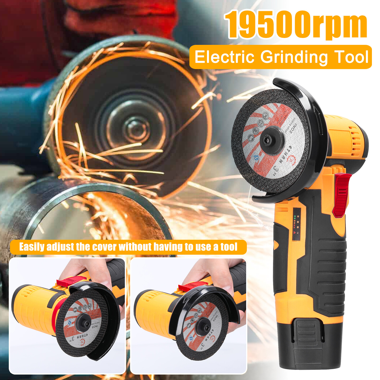 Smart Sensor 19500rpm Electric Grinding Machine Handheld Multifunctional Mini Grinder for Cutting Polishing Ceramic Tile Wood Stone Steel