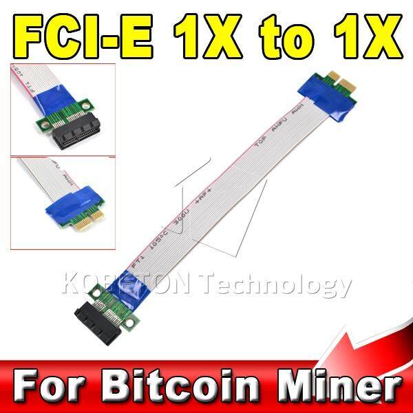 PCI-E PCI Express 1X untuk 1X Slot Riser Perpanjangan Kartu Adaptor Converter Fleksibel Kabel Pita Perpanjangan