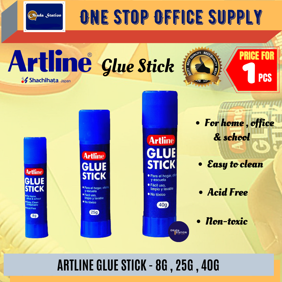 Artline Glue Stick (8G , 25G ,40G) / Gam Pelekat / Gum Artline / Adhesive Glue / GLUE STICK Lazada