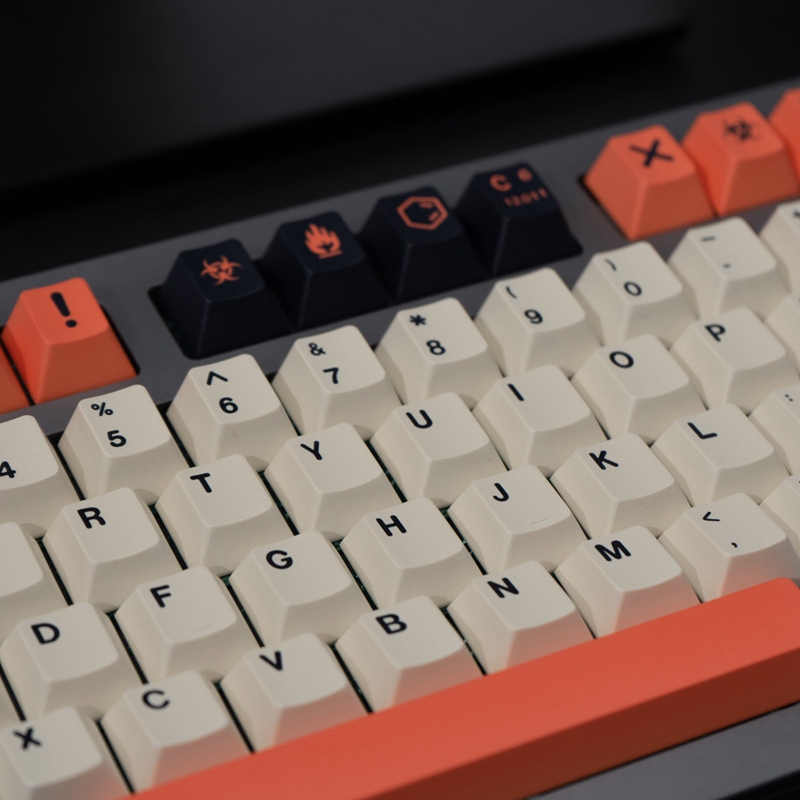 【Keycap only】gmk Carbon Keycap 130 phím anh đào Chiều cao PBT năm mặt thăng hoa Keycaps cho công tắc Cherry MX Bàn Phím Cơ RK61/Anne Pro 2/gk61