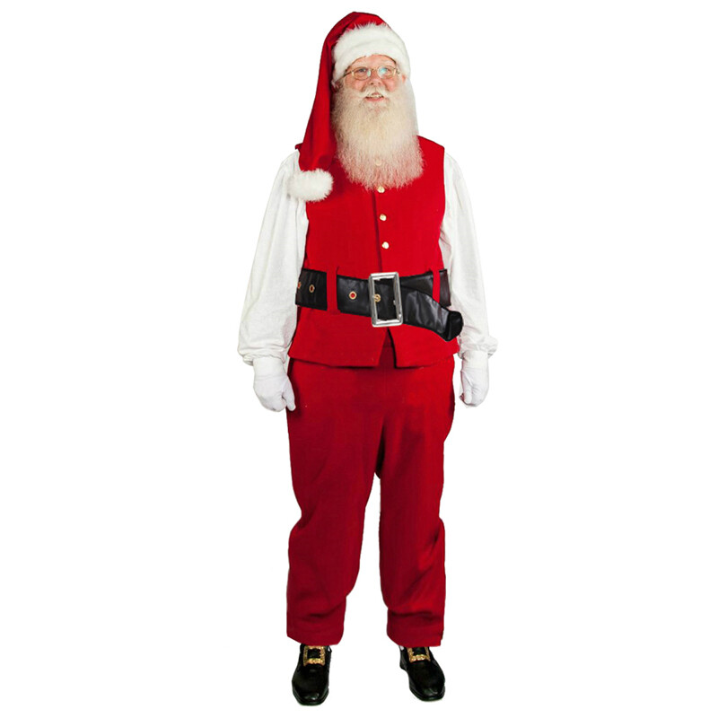 Boyroom 2023 new Women Men Santa Claus Costume Velvet Santa Suit Christmas Costumes Outfit Party Suit for Adults