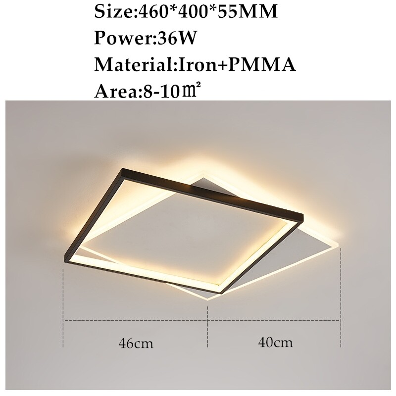 Nordic Modern Led Ceiling Lights for livingroom bedroom lustre led home decor Dimmable Ceiling light Black/white Ceiling Lamp