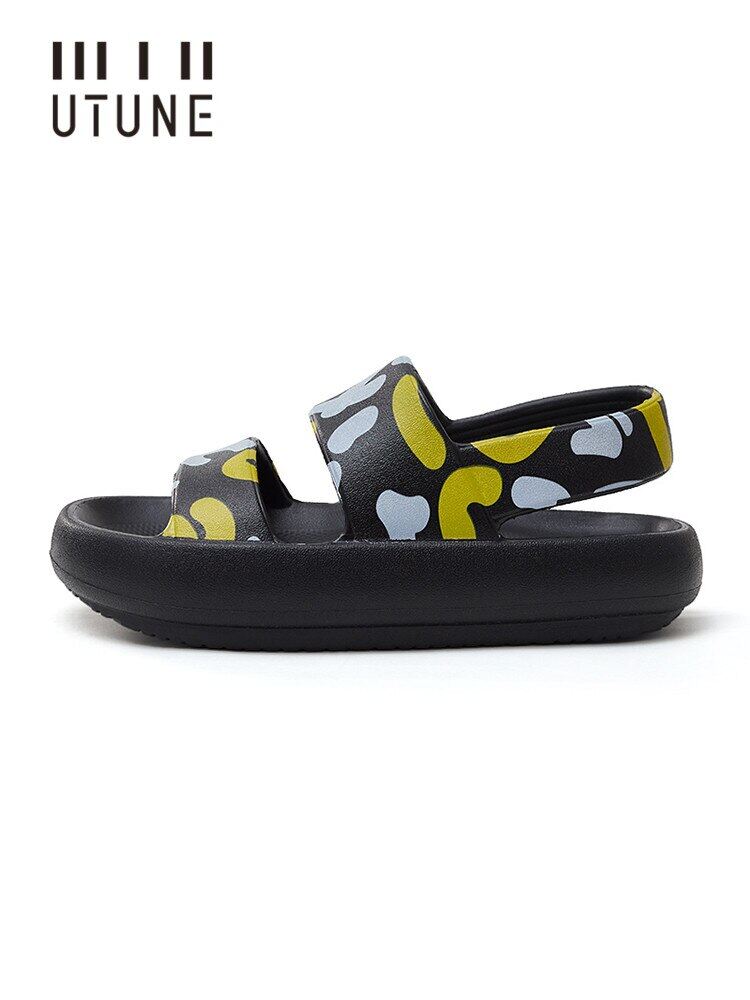 UTUNE Roman Sandals For Women - Thick Cushion Platform Sandals With Non-Slip Sole For Beach & Outdoor