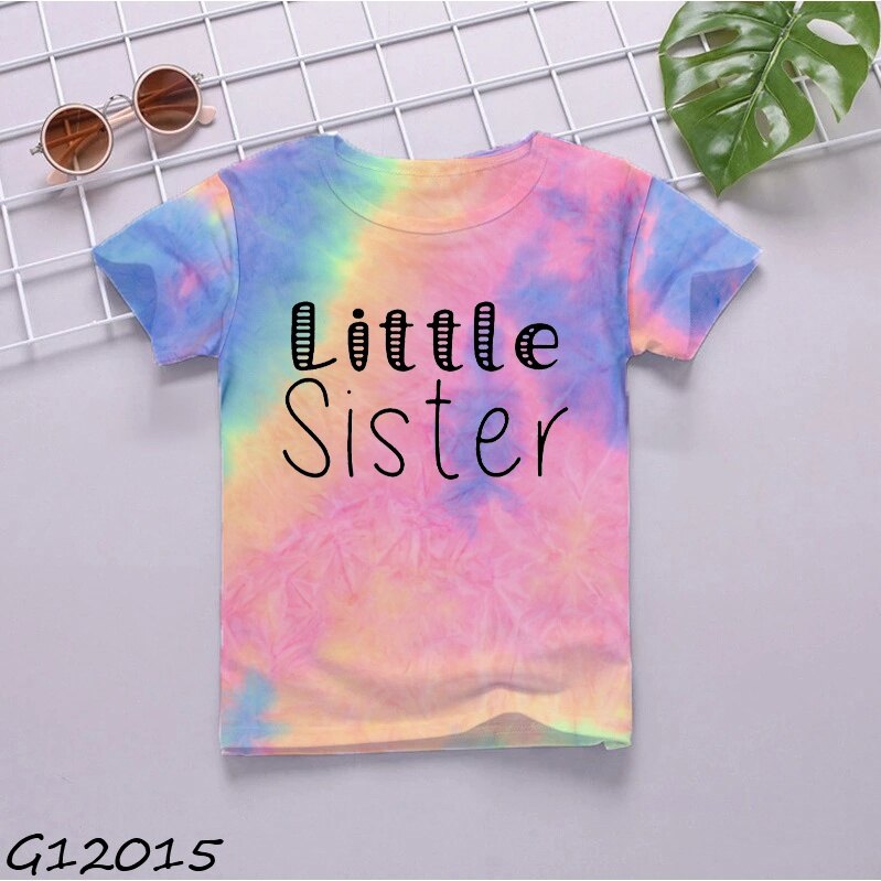 Big Sister Little Borther Tie Dye Kid Tshirt Family Boy Girl