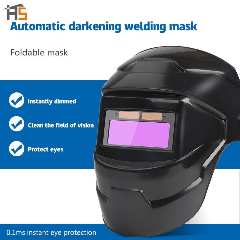 Welding , solar automatic dimming and color changing head-mounted welding , high temperature resistant protective welder cap