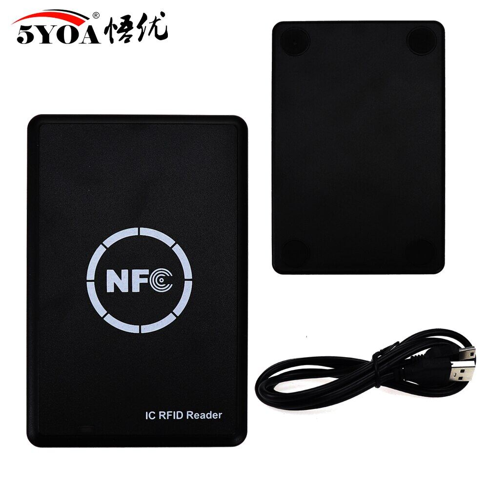 NFC Smart Card Reader Writer RFID Copier Duplicator 13.56Mhz USB Programmer Key Fobs Card IC UID S50 MF ISO14443A Tag