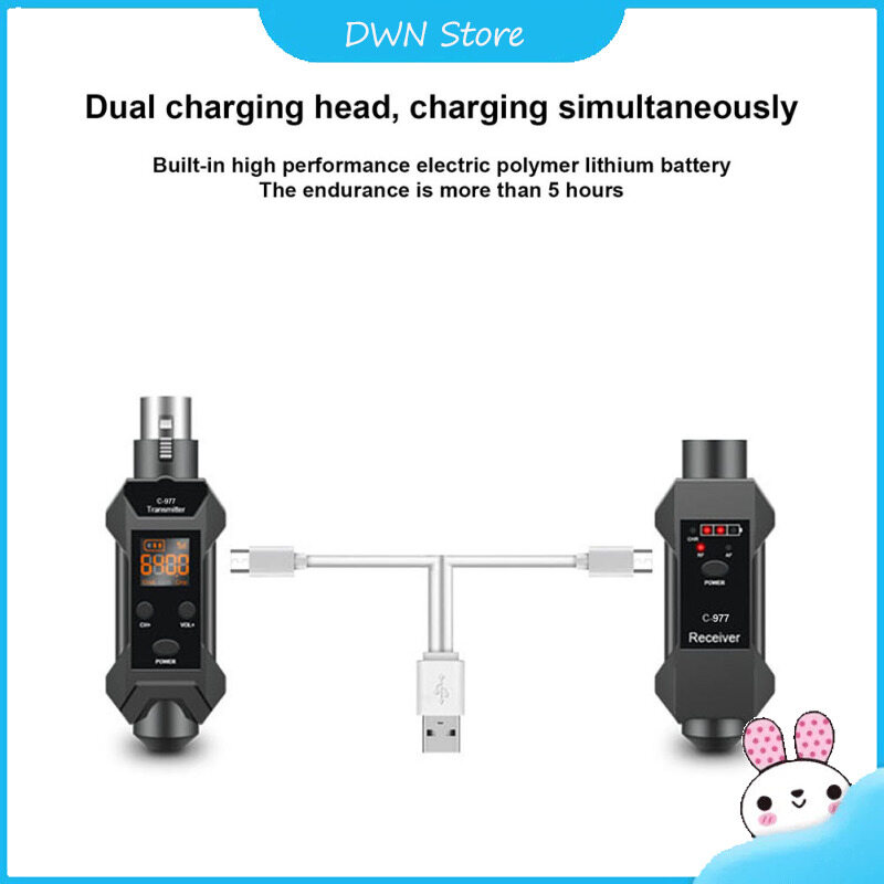 Dynamic Microphone Converter Wireless System Xlr Transmitter Receiver 6.5 Adapter For Dynamic Mic