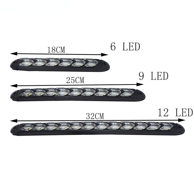 2 cái xe Đèn chạy ban ngày đèn pha dải tuần tự dòng chảy tín hiệu báo rẽ đèn DRL switchback hiệp sĩ Rider mũi tên dải đèn LED
