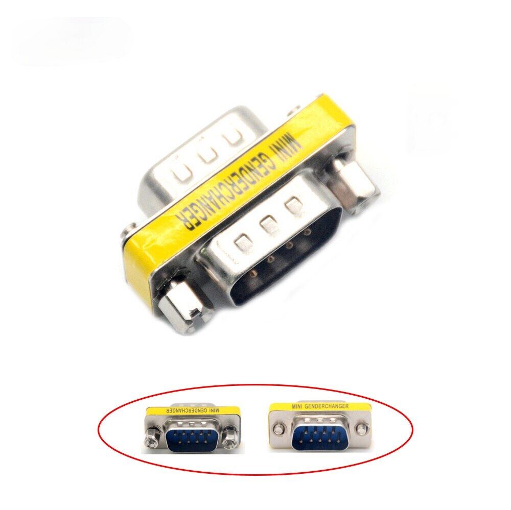D-Sub DB9 9Pin Male to Male/Female to Female/Male to Female Mini Gender Changer Adapter RS232 Serial plug Connector