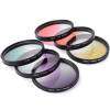 Graduated Orange Green Yellow Purple Grey Red Filters 58mm for Canon 650D LF349-SZ (Red)