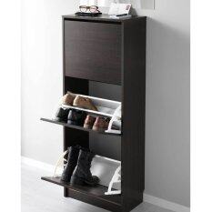 Ikea Home Shoe Organisers Price In Malaysia Best Ikea 302 561 79 Bissa Foldable Shoe Cabinet 3 Compartment Black Brown