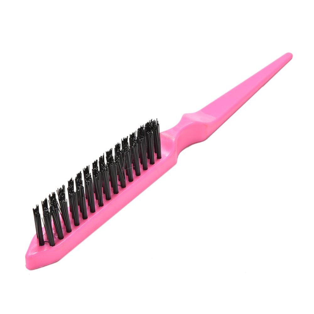 Sporter Panas Salon Hairdressing Sisir Rambut Teasing Back Rambut Sisir Sikat Kabel Ramping Sisir Gaya (Merah Muda)
