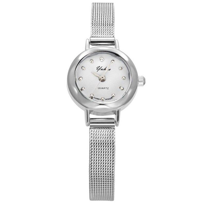 Korean Fashion Models SILVER Strap WHITE Ladies Watches Quartz Small Dial Fine Band Bracelet Big-name Malaysia