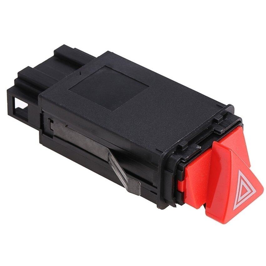 LCD Lampu Darurat Switch Kendaraan Mobil Sakelar Lampu Peringatan untuk Audi A6 C5 4B0941509D (Hitam + Merah)
