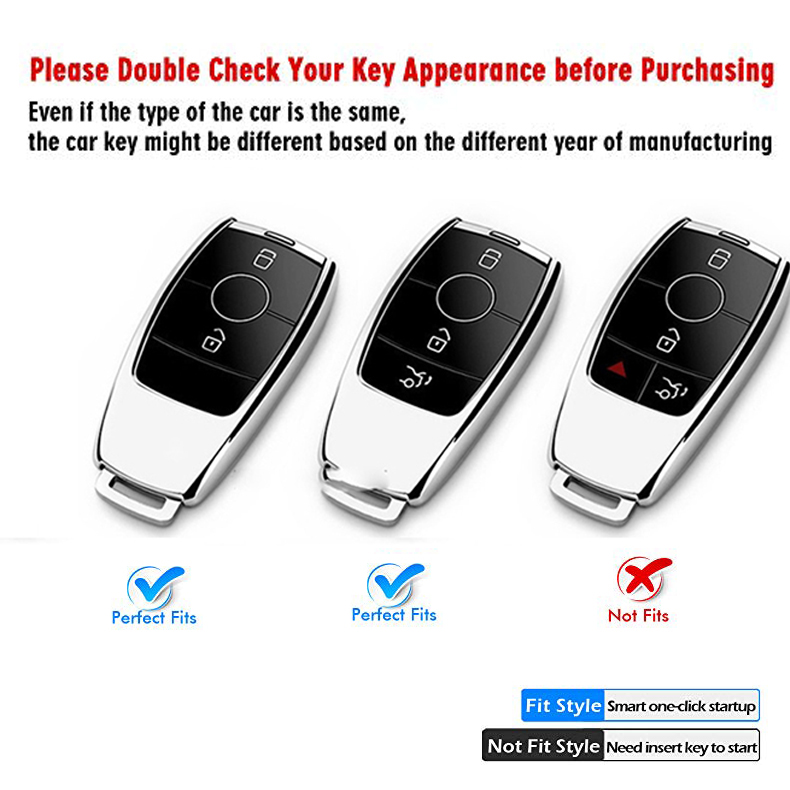 Vỏ Bọc Chìa Khóa Xe Hơi Zobig Vỏ Chìa Khóa Bảo Vệ Có Khóa, Cho Mercedes Benz E Class W213 E200 E260 E300 C A S Class