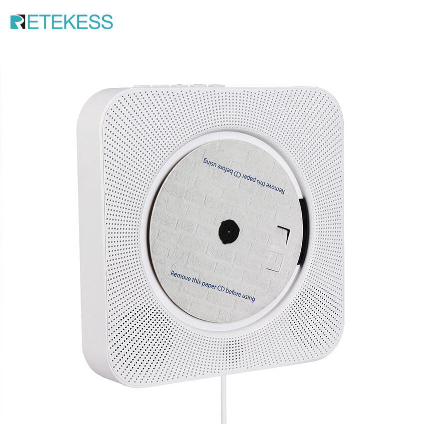 Retekess TR609 Treo Tường CD Player Với FM Radio Bluetooth Loa Máy Nghe Nhạc MP3 Điều Khiển Từ Xa AUX...