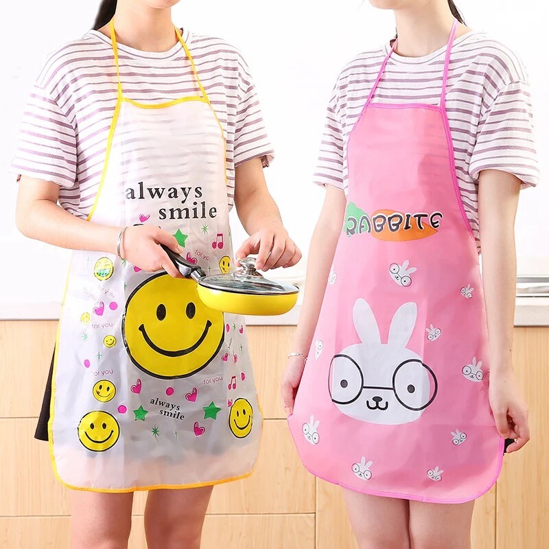 Kitchen Apron Rabbit Printing Kids Aprons BBQ Bib Apron For Women Cooking Baking Restaurant Apron Home Cleaning Tools 50x70cm