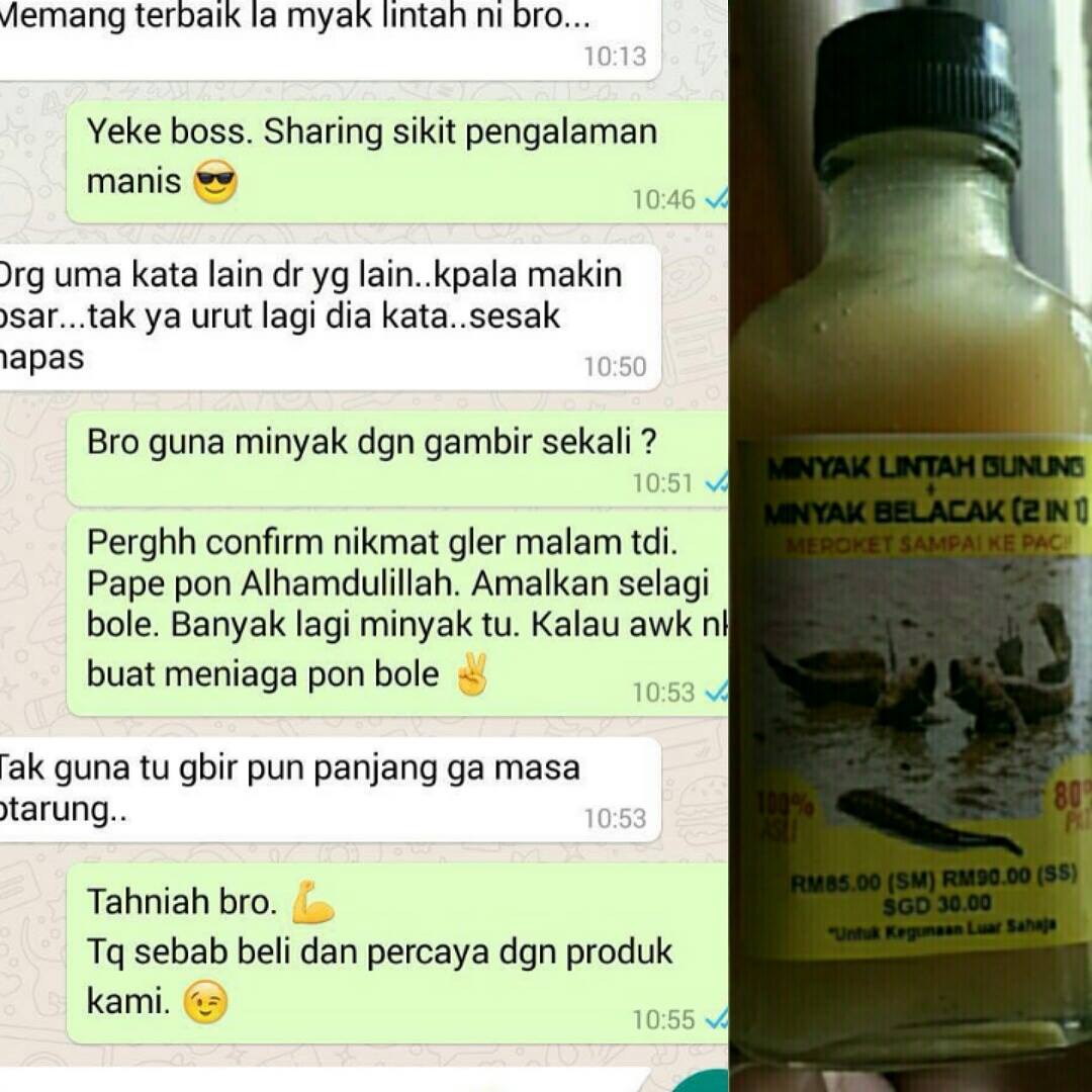 Minyak Lintah Leech Oil Mlgb Oil Lintah Tok Ayah Belacak Strong Power Big Long Distance Delay Pati Lintah Leech Oil Mlgb Oil Belacak Lintah 2in1 Lazada