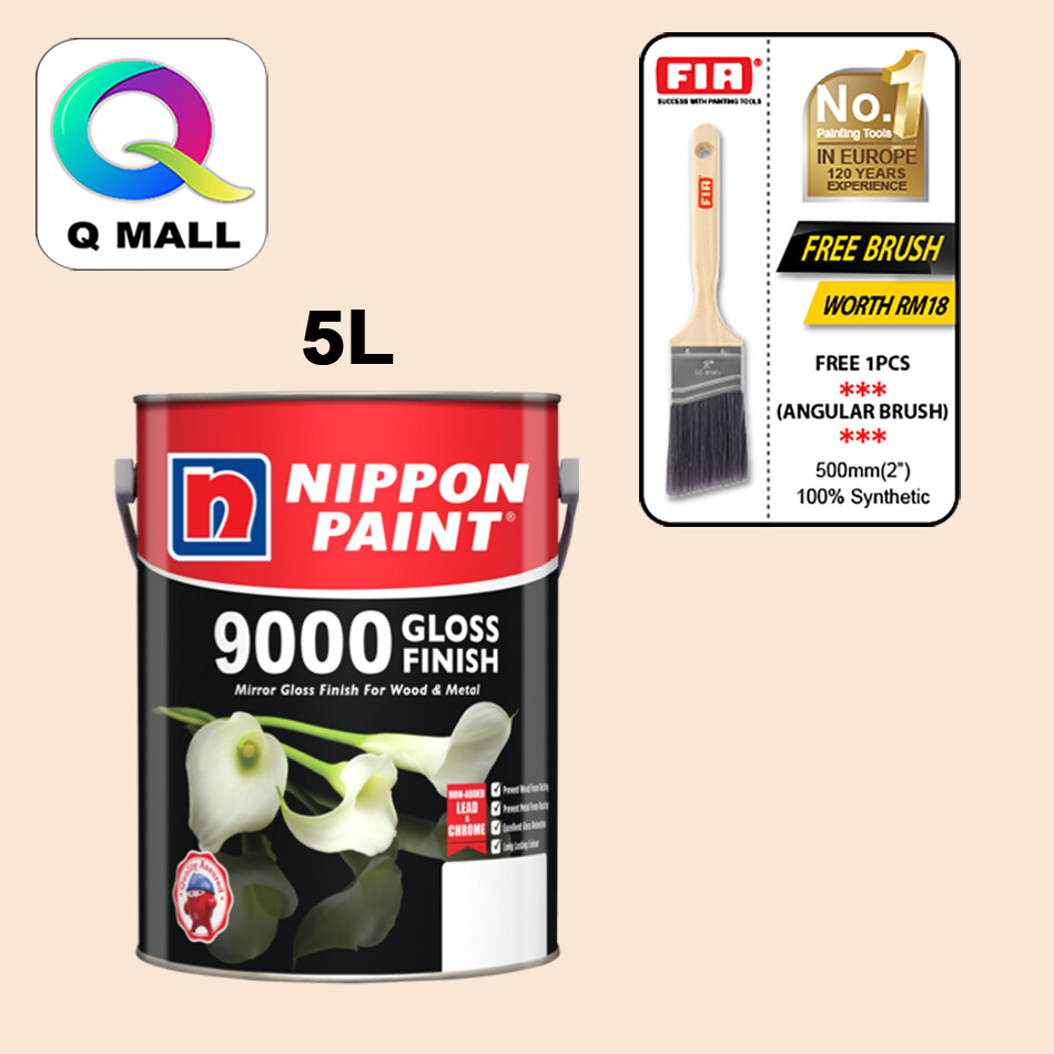 (10011027) 5L Nippon Paint 9000 Gloss Finish Wood & Metal Timeless Off