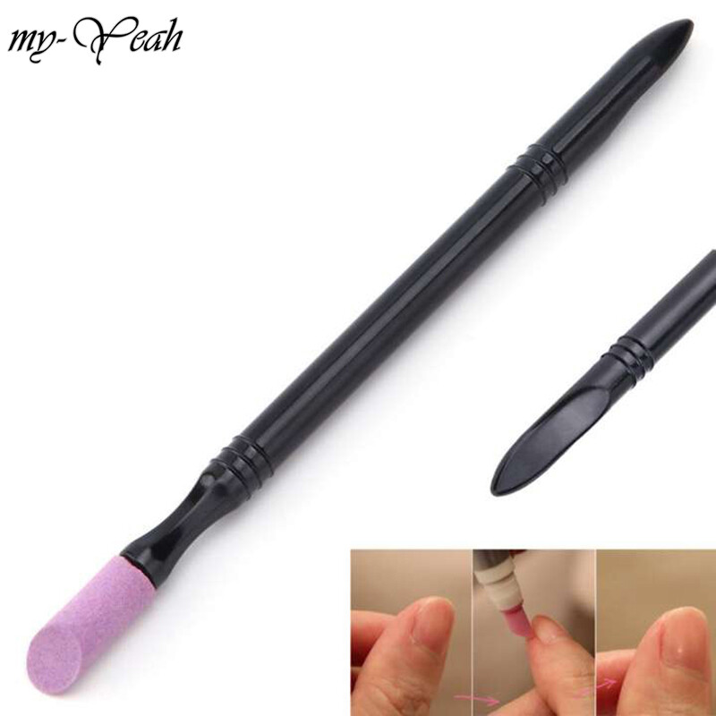Nail Art Quartz Scrubs Stone Pen Polish UV Gel Nature Cleaning Polishing Cuticle Dead Skin Remover Pusher Nail Art Tool