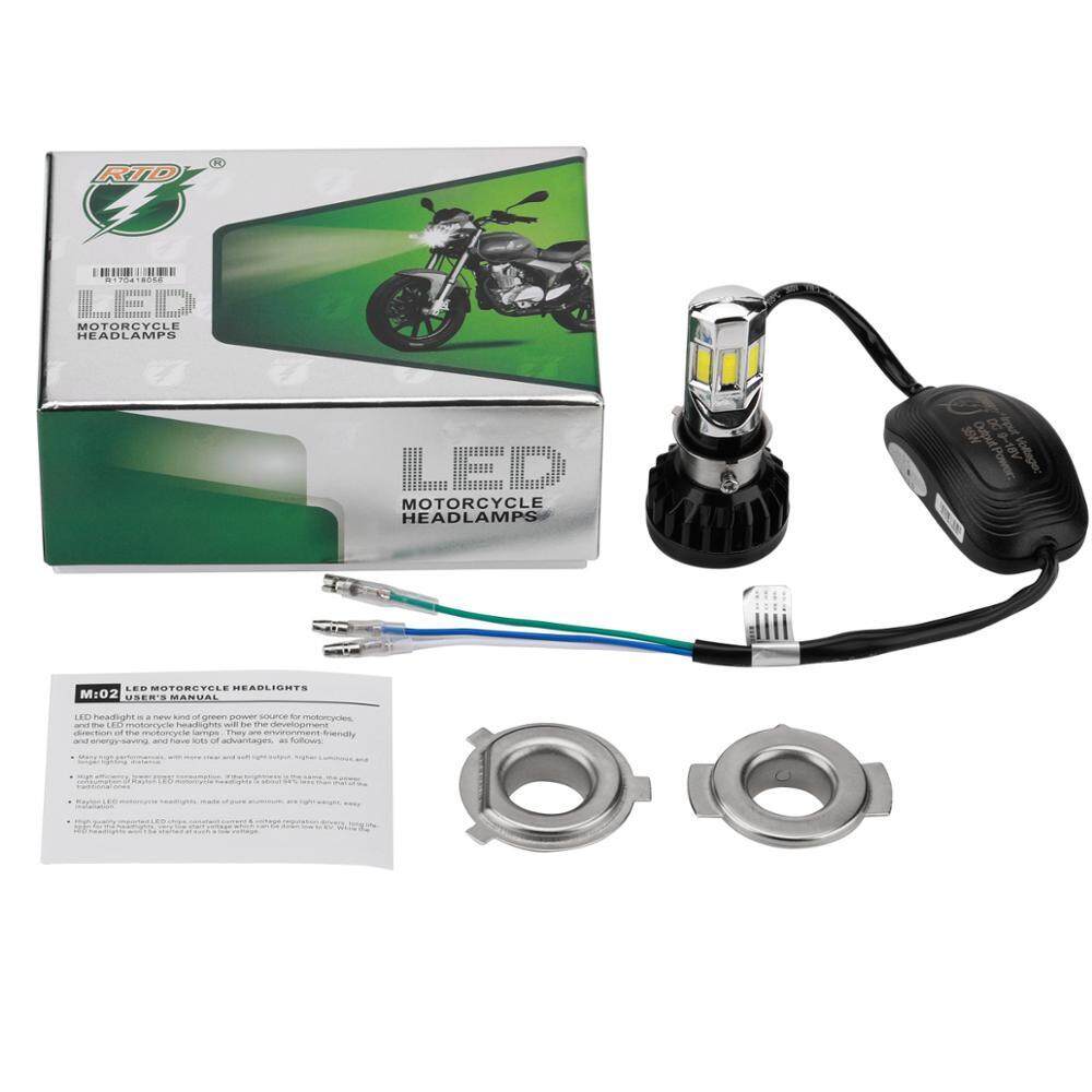 12V Motorcycle Hi//Lo Beam Headlight 4 COB LED Bulb 40W 4400LM 6500K Waterproof