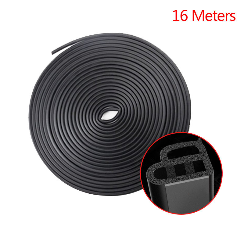 Car Door Seal Strip Sticker L-type Double Layer Rubber Noise Insulation