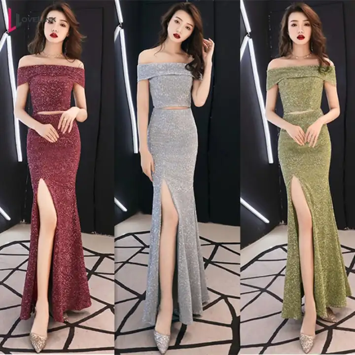 off the shoulder wrap maxi dress