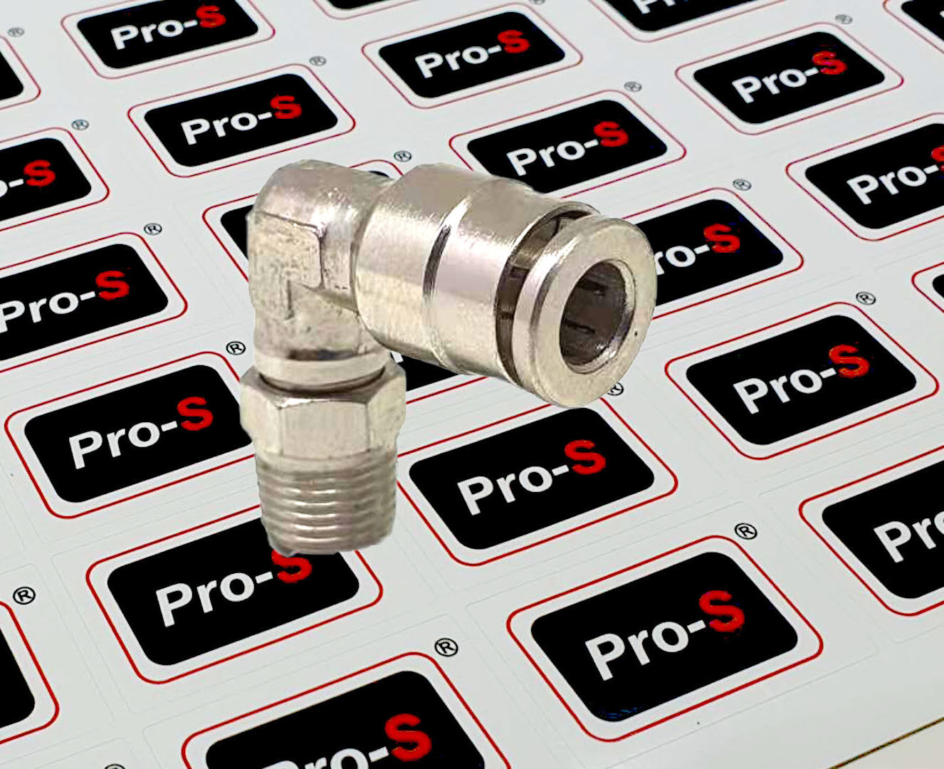 ProS Metal Fitting MPL 0601 Male Elbow Brass Nickel Plated Pneumatic