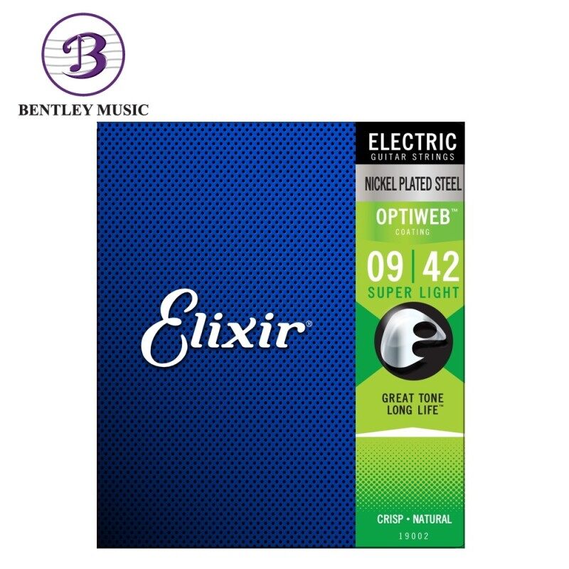 Elixir Strings 19002 Nickel Plated Steel Electric Strings, Optiweb, Super Light, 9-42 Malaysia