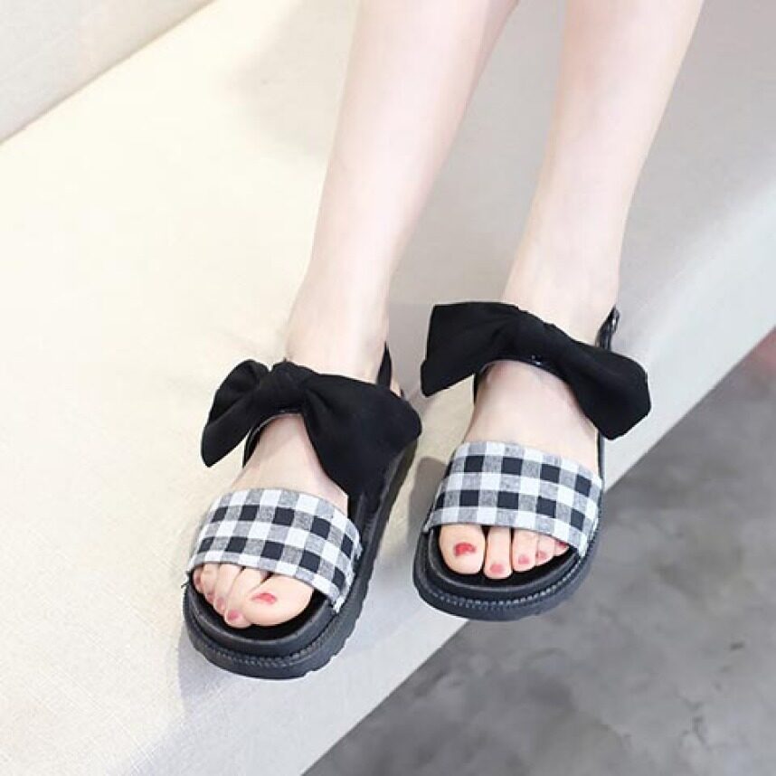 Sandal Girl Summer Flat 2020 Phong Cách Mới Phiên Bản Hàn Quốc Với Dép Nữ Đơn Giản Retro Phong Cách Hồng Kông Sinh Viên Phong Cách Harajuku giá rẻ