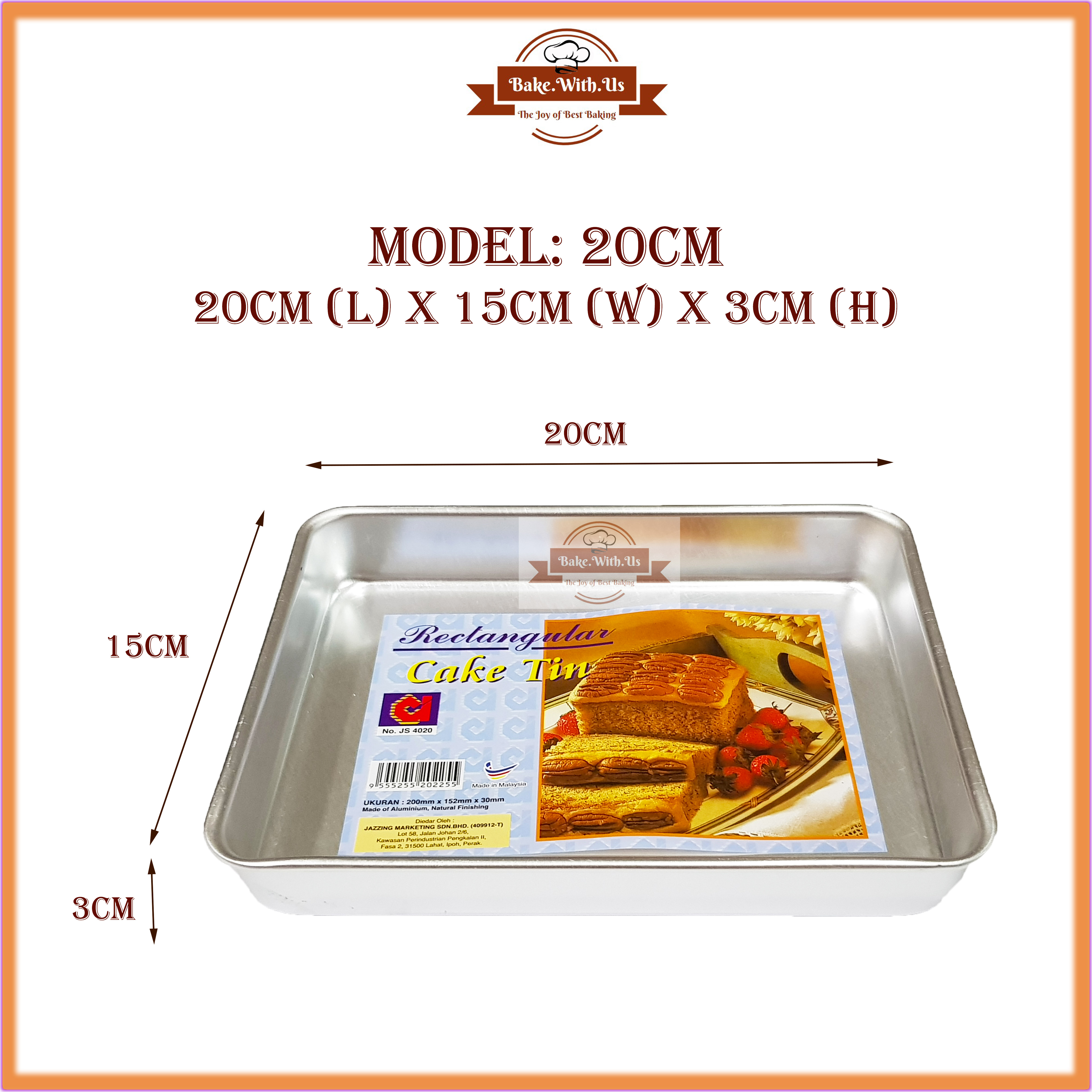 Aluminium Rectangle Cake Mould Shallow Cake Tin Baking Tray Shallow Baking Pan Loyang Segi Empat Tepat Lazada