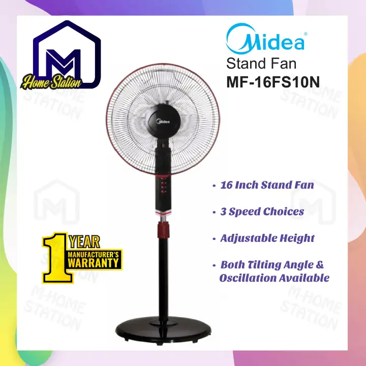 Midea Stand Fan 16 Kipas Berdiri Mf 16fs10n Lazada