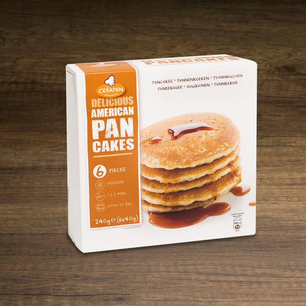 Creapan American Pancakes 6x40g (Frozen) ReadyToEat breakfast Lazada