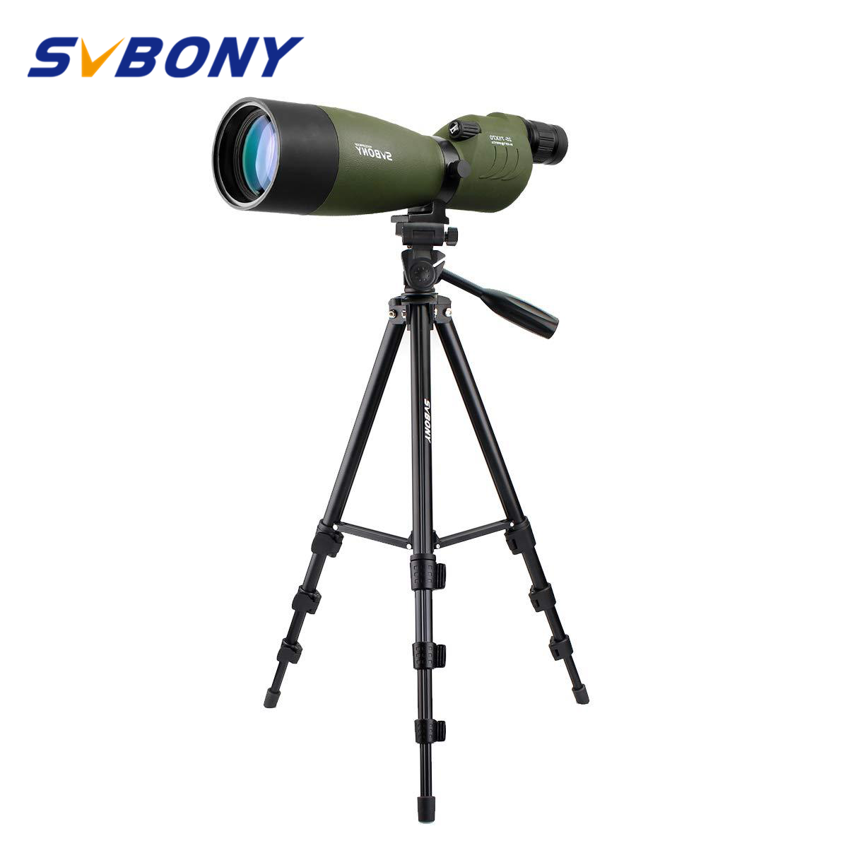 Svbony sv17 ขอบเขตการจำ 25-75x70mm ซูมกันน้ำตรง 180 de สำหรับดูนกกล้องโทรทรรศน์ + ขาตั้งกล้อง 54.3 นิ้ว 