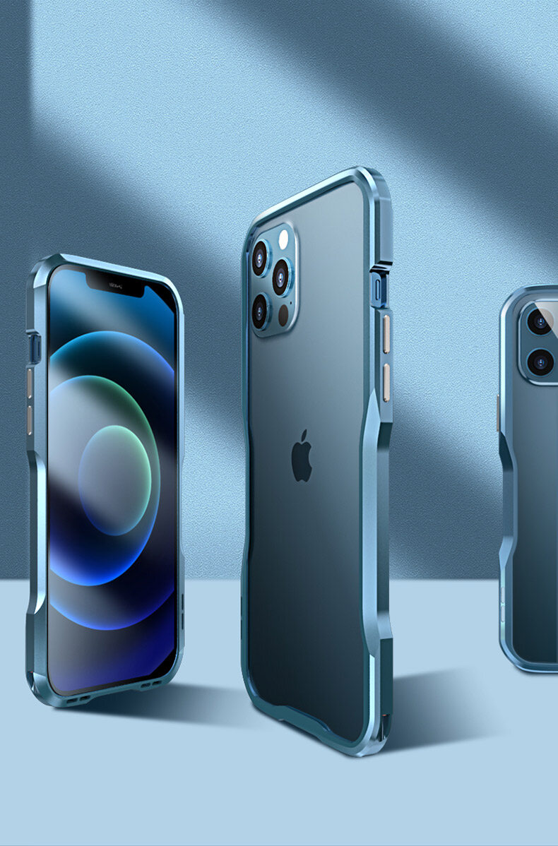 Luphie Armor case For iPhone 11 11Pro 11 Pro max iPhone 12 12Pro 12 Pro Max Case Shockproof Armor Metal Bumper Irregularly Aluminum Cover For iPhone 12 Mini
