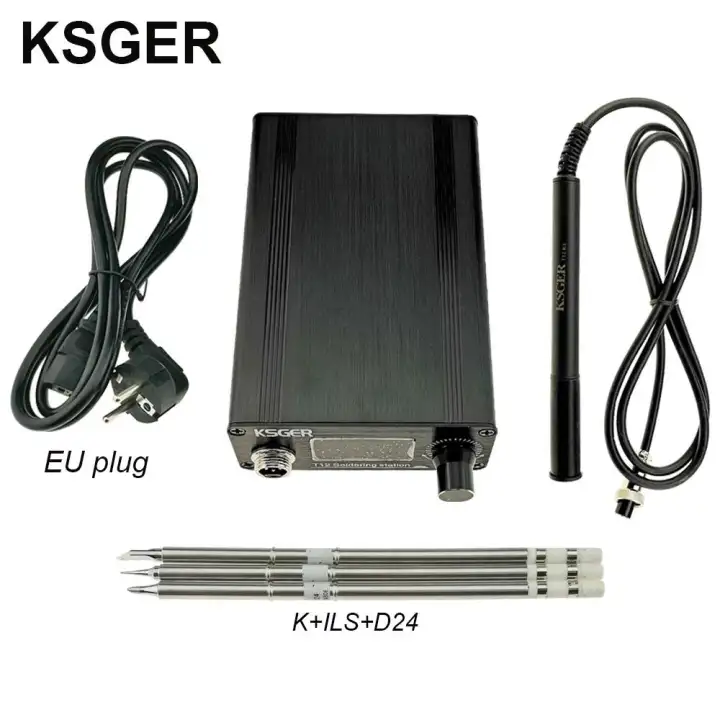 KSGER T12 Soldering Station Iron Tips STM32 V2.01 OLED DIY Kits FX9501 Handle